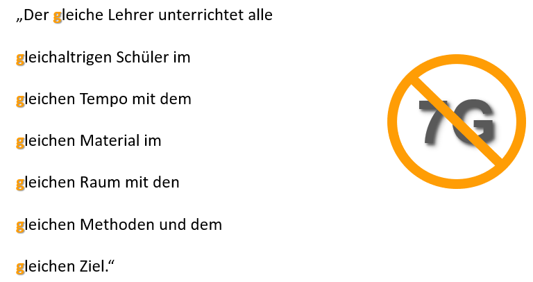 Beschreibung des "7G" Unterrichts